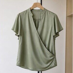 Sage Puff Sleeve Top